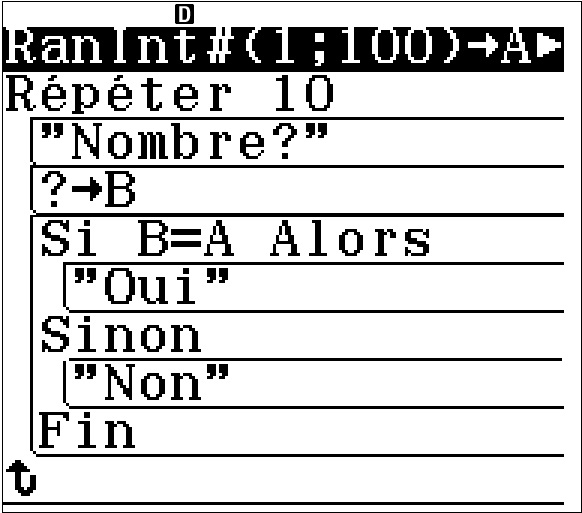 Algorithmique fx-92+ Spéciale Collège