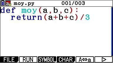 Python CASIO - Éditeur de programmes