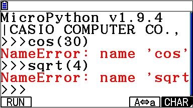 Python CASIO - Module MATH