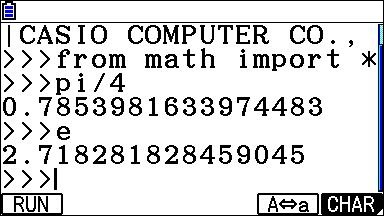 Python CASIO - Module MATH