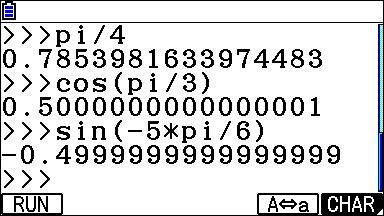 Python CASIO - module MATH
