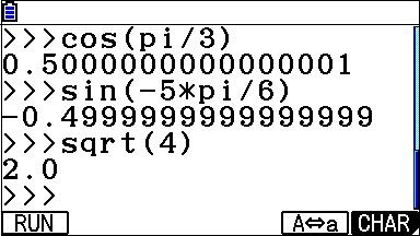 Python CASIO - module MATH