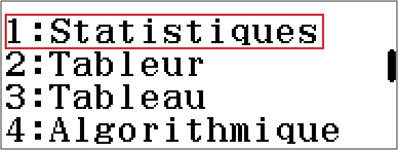 Statistiques fx-92+ Spéciale Collège