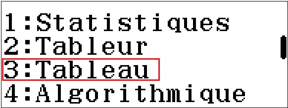 Tableau fx-92+ Spéciale Collège