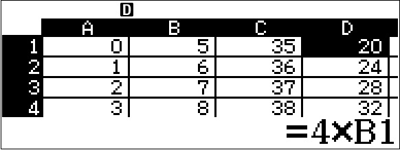 Tableur fx-92+ Spéciale Collège