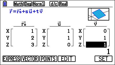 Equation paramétrique d’un plan