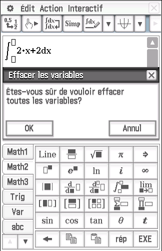 Effacer les variables