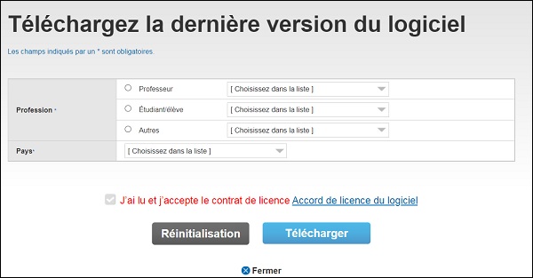 Téléchargez la dernière version du logiciel