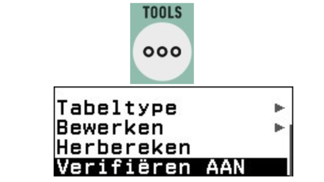 De TOOLS-toets
