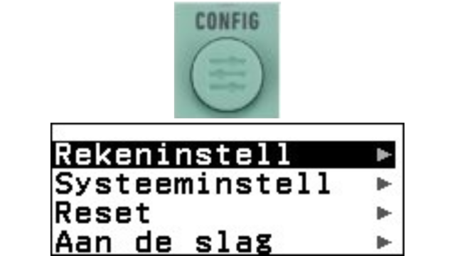 De CONFIG-toets