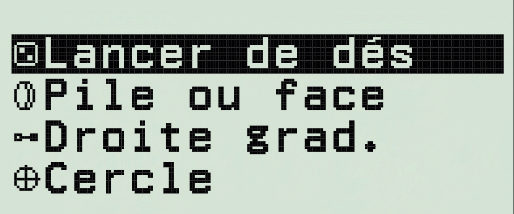 Calcul du cosinus du sinus et de la tangente d'un angle avec le cercle trigonométrique du menu math box de la calculatrice casio.