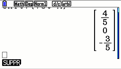 Norme d'un vecteur avec la calculatrice casio Graph 35+E II et Graph 90+E
