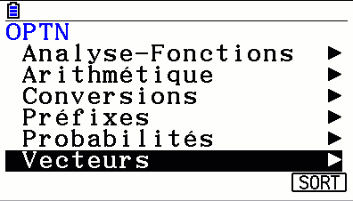 Produit vectoriel avec la calculatrice casio graph 90+E et Graph 35+E II