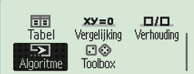 Algoritmen en programmeren - Menu ALGORITME met de fx-92B Secondaire