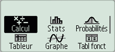 Entrer dans le menu vecteurs de la GRAPH LIGHT