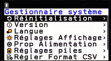 Réinitialiser la calculatrice GRAPH MATH+