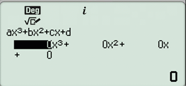 Equation de degré 3 avec des solutions complexes, Calculatrice GRAPH LIGHT