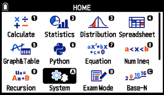 GRAPH MATH+: INSTELLINGEN