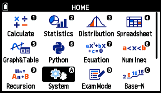 GRAPH MATH+ : INSTELLINGEN