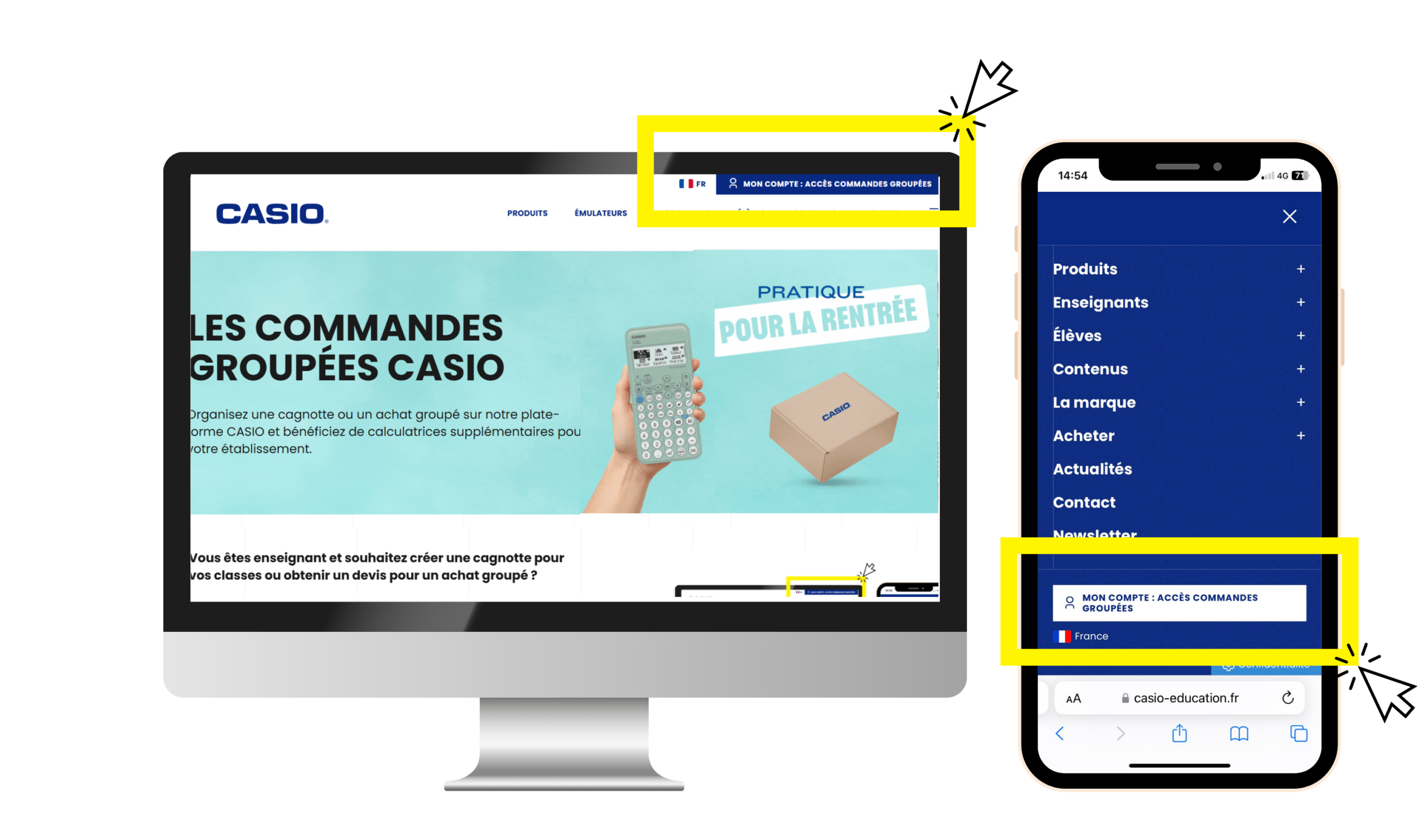 Accès à mon compte CASIO