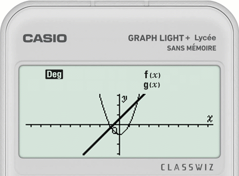 Parcourir une courbe avec la calculatrice CASIO GRAPH LIGHT+